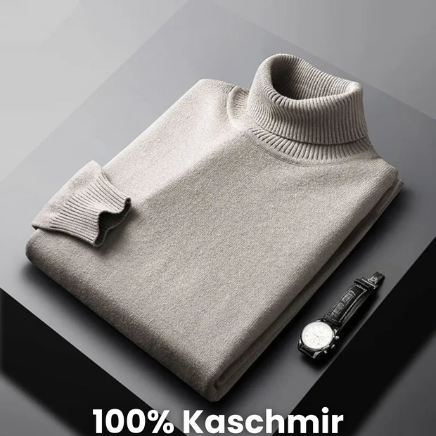 Linderhoff™ | Pull à col roulé en cachemire