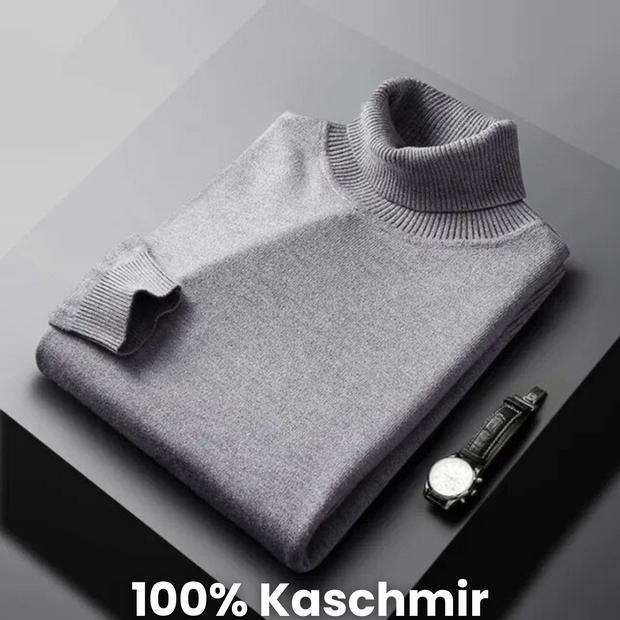 Linderhoff™ | Pull à col roulé en cachemire